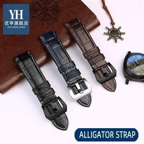 uhrenarmband alligator panerai 24mm|Panerai watch bands.